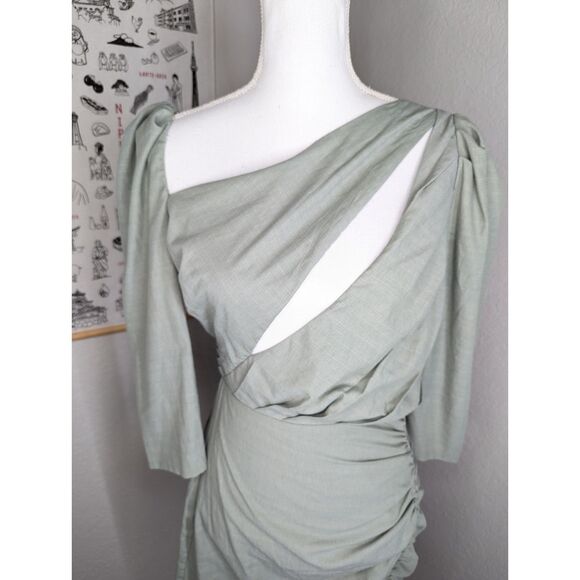 NWOT Revolve Atoir Perfect Places Asymmetrical Mini Dress Green Size 6 - Picture 6 of 12